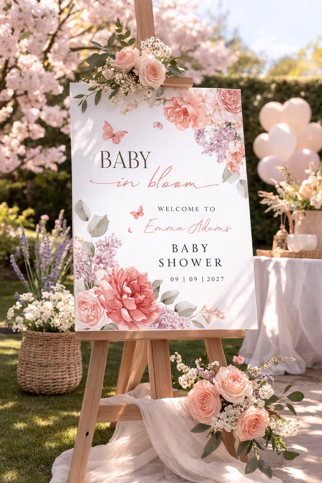 Beautiful Baby Shower Flower Decoration